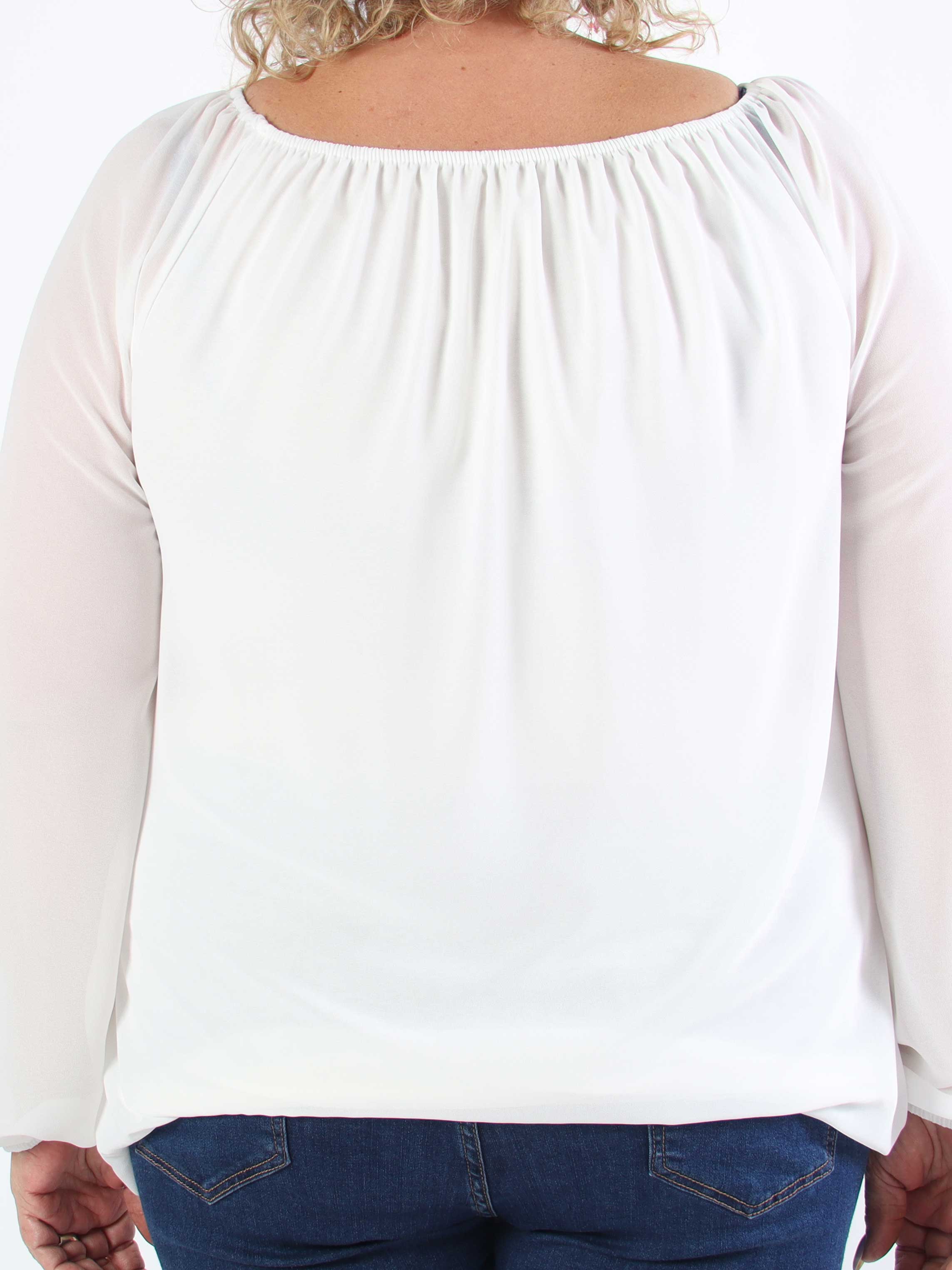 Stef - Fin tunika i chiffonlag med elastikkant